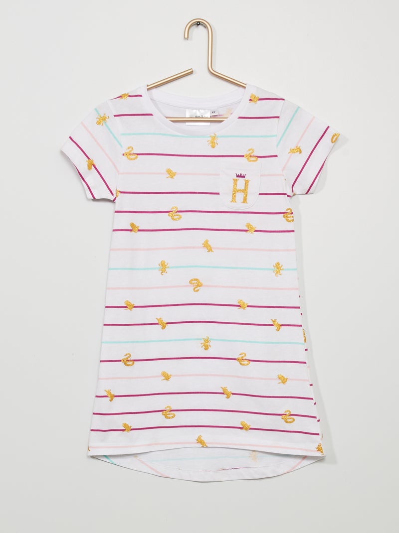 Camisa de dormir 'Harry Potter' Branco Listrado - Kiabi