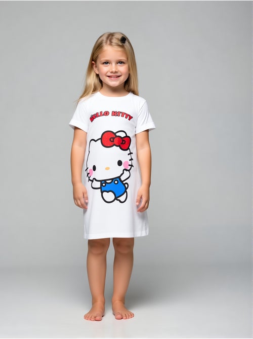 Camisa de dormir hello kitty branco menina | licença oficial - Kiabi Camisa de dormir hello kitty branco menina | licença oficial - Kiabi