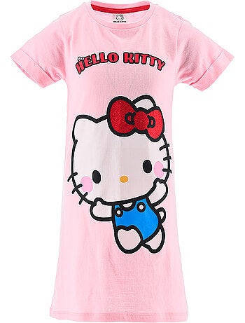 Camisa de dormir hello kitty rosa menina | licença oficial
