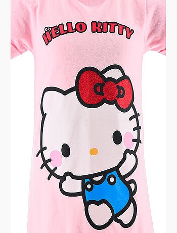 Camisa de dormir hello kitty rosa menina | licença oficial