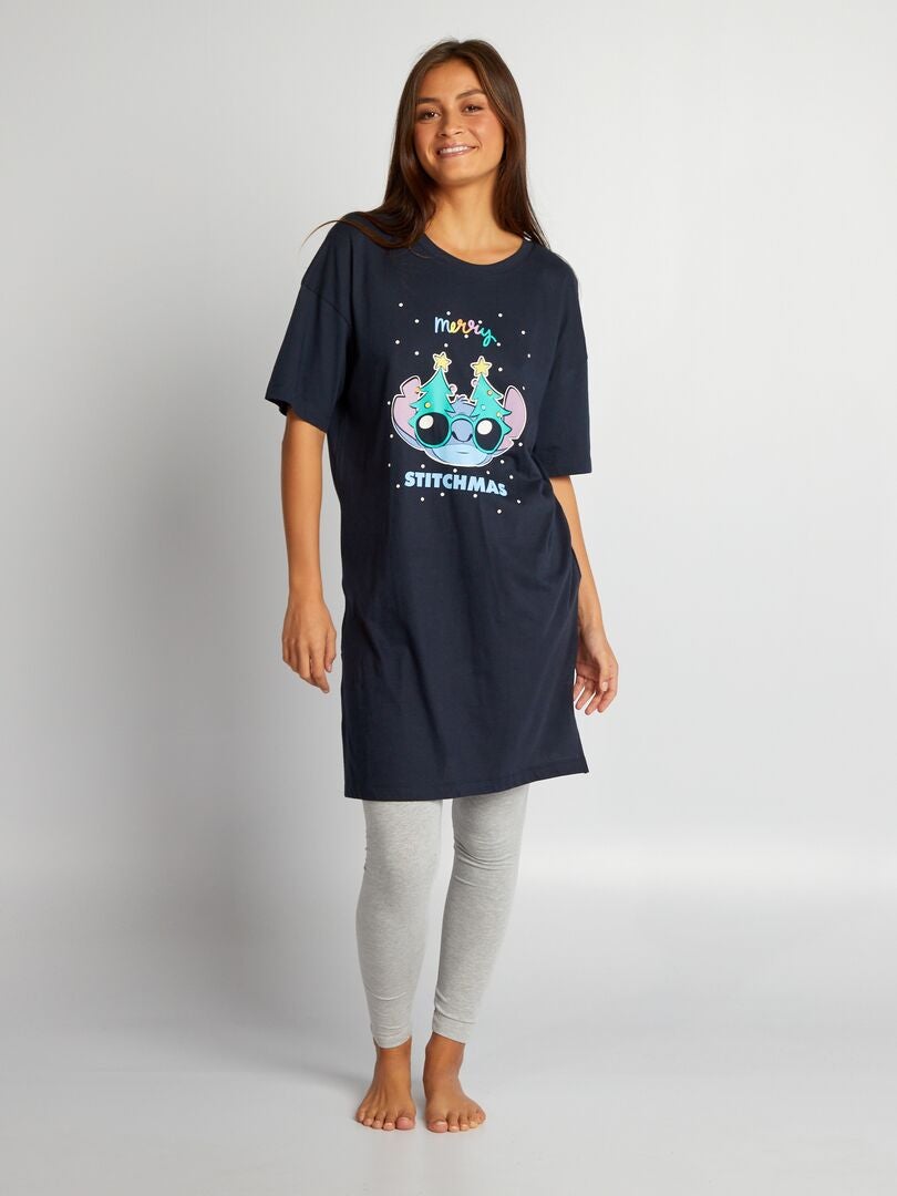 Camisa de dormir + leggings 'Stitch' AZUL - Kiabi