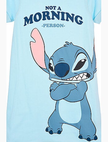 Camisa de dormir lilo & stitch azul menina | licença oficial
