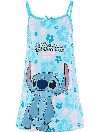 Camisa de dormir lilo & stitch azul menina | licença oficial
