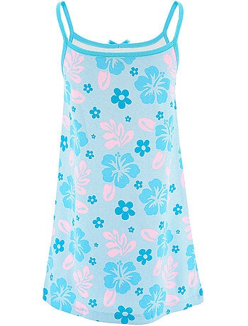 Camisa de dormir lilo & stitch azul menina | licença oficial