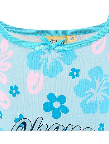 Camisa de dormir lilo & stitch azul menina | licença oficial