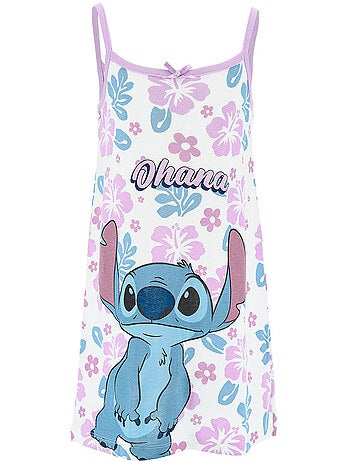 Camisa de dormir lilo & stitch branco menina | licença oficial