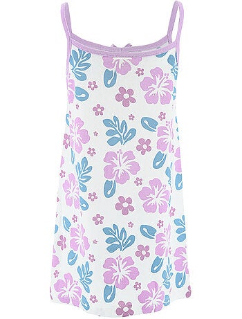 Camisa de dormir lilo & stitch branco menina | licença oficial