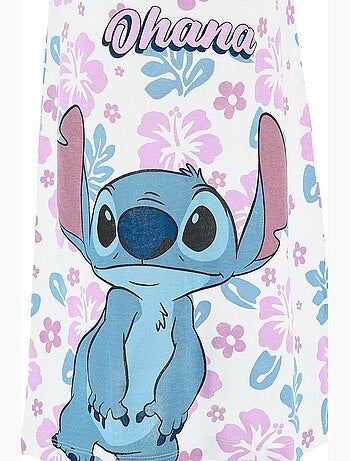 Camisa de dormir lilo & stitch branco menina | licença oficial