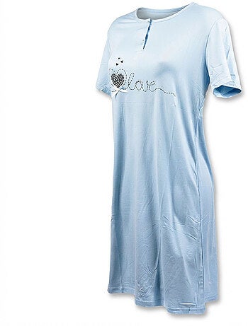 Camisa de Dormir Mulher Microfibra Manga Curta OZABI