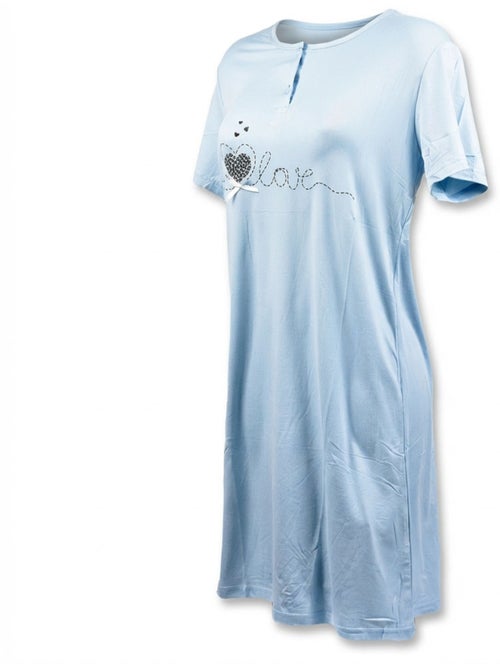Camisa de Dormir Mulher Microfibra Manga Curta OZABI - Kiabi