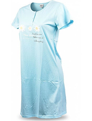 Camisa de Dormir Mulher Microfibra Manga Curta OZABI