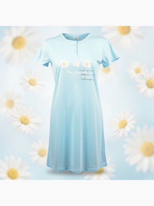 Camisa de Dormir Mulher Microfibra Manga Curta OZABI - Kiabi Camisa de Dormir Mulher Microfibra Manga Curta OZABI - Kiabi