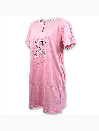 Camisa de Dormir Mulher Microfibra Manga Curta OZABI