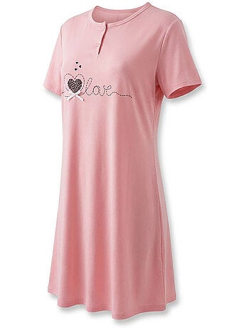 Camisa de Dormir Mulher Microfibra Manga Curta OZABI