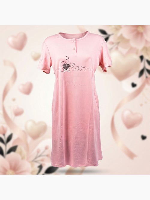 Camisa de Dormir Mulher Microfibra Manga Curta OZABI - Kiabi Camisa de Dormir Mulher Microfibra Manga Curta OZABI - Kiabi