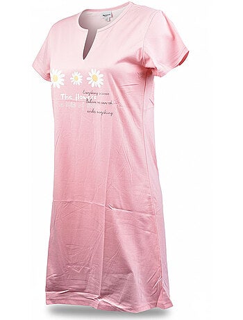 Camisa de Dormir Mulher Microfibra Manga Curta OZABI