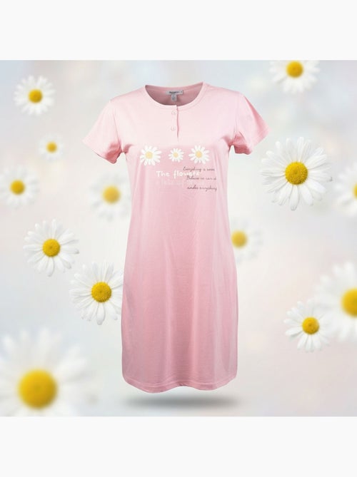 Camisa de Dormir Mulher Microfibra Manga Curta OZABI - Kiabi Camisa de Dormir Mulher Microfibra Manga Curta OZABI - Kiabi