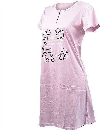 Camisa de Dormir Mulher Microfibra Manga Curta OZABI