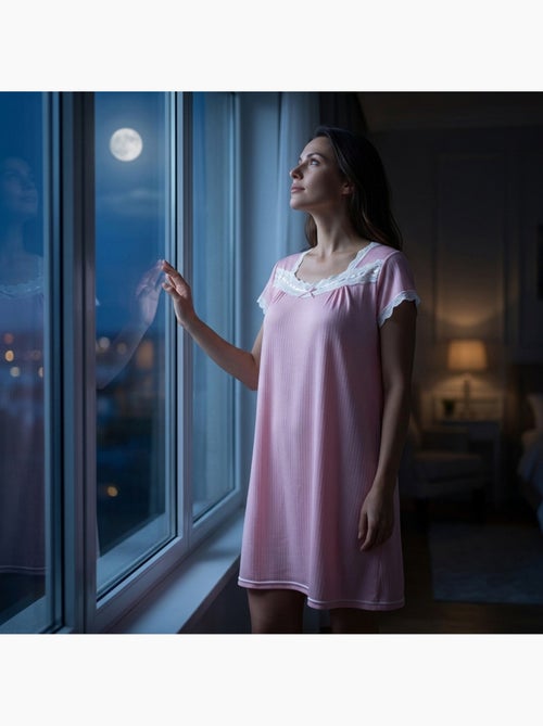 Camisa de Dormir Mulher Renda Ultra Leve OZABI - Kiabi Camisa de Dormir Mulher Renda Ultra Leve OZABI - Kiabi