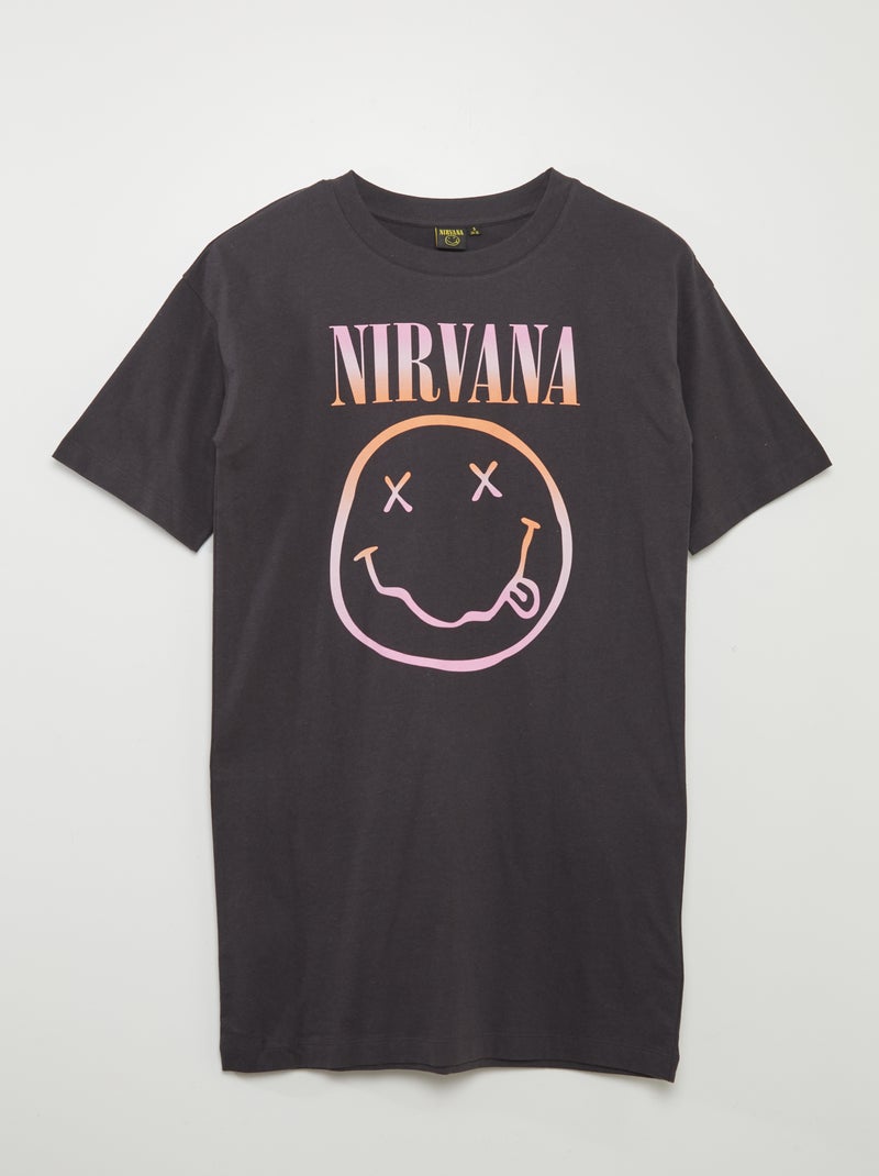 Camisa de dormir 'Nirvana' PRETO - Kiabi