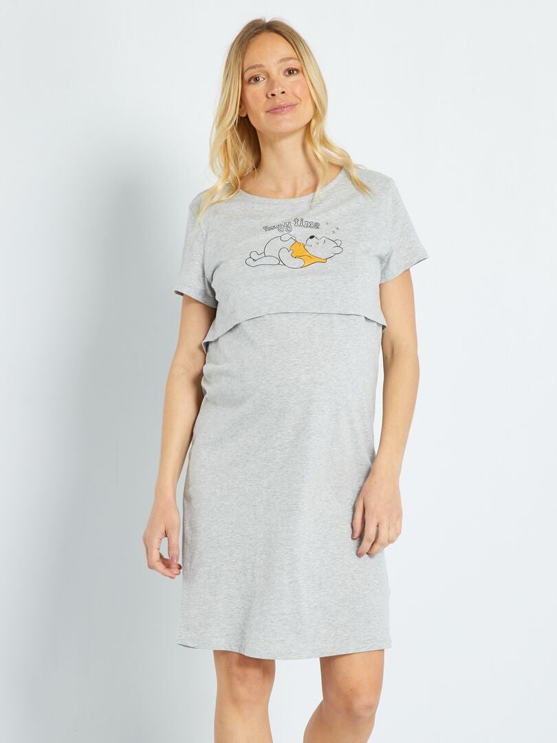 Camisa de dormir pré-mamã 'Winnie' Ursinho Puff - Kiabi