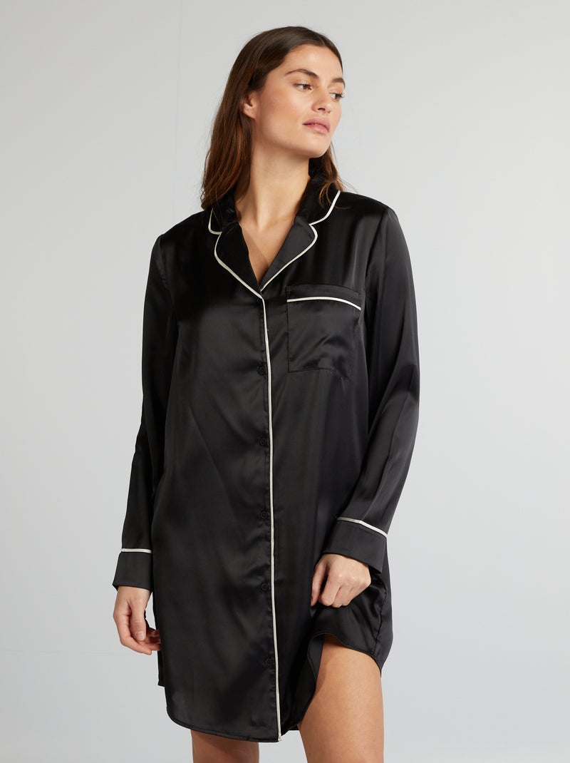 Camisa de dormir Preto - Kiabi