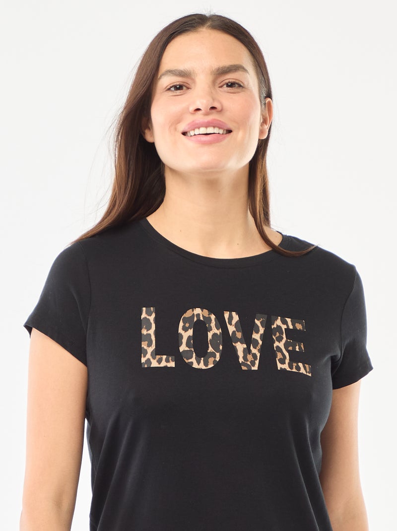 Camisa de dormir Preto - Kiabi