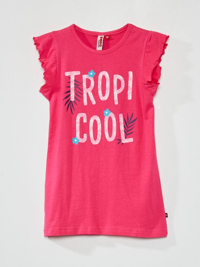 Camisa de dormir 'trop cool' Fuxia - Kiabi