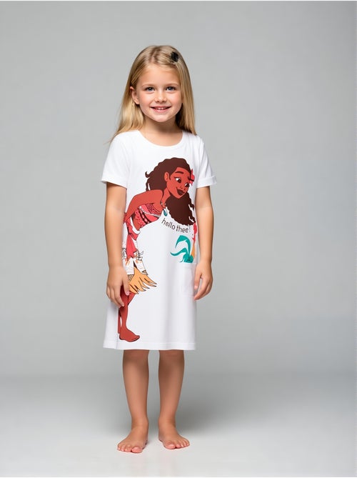 Camisa de dormir vaiana branco menina | licença oficial - Kiabi Camisa de dormir vaiana branco menina | licença oficial - Kiabi