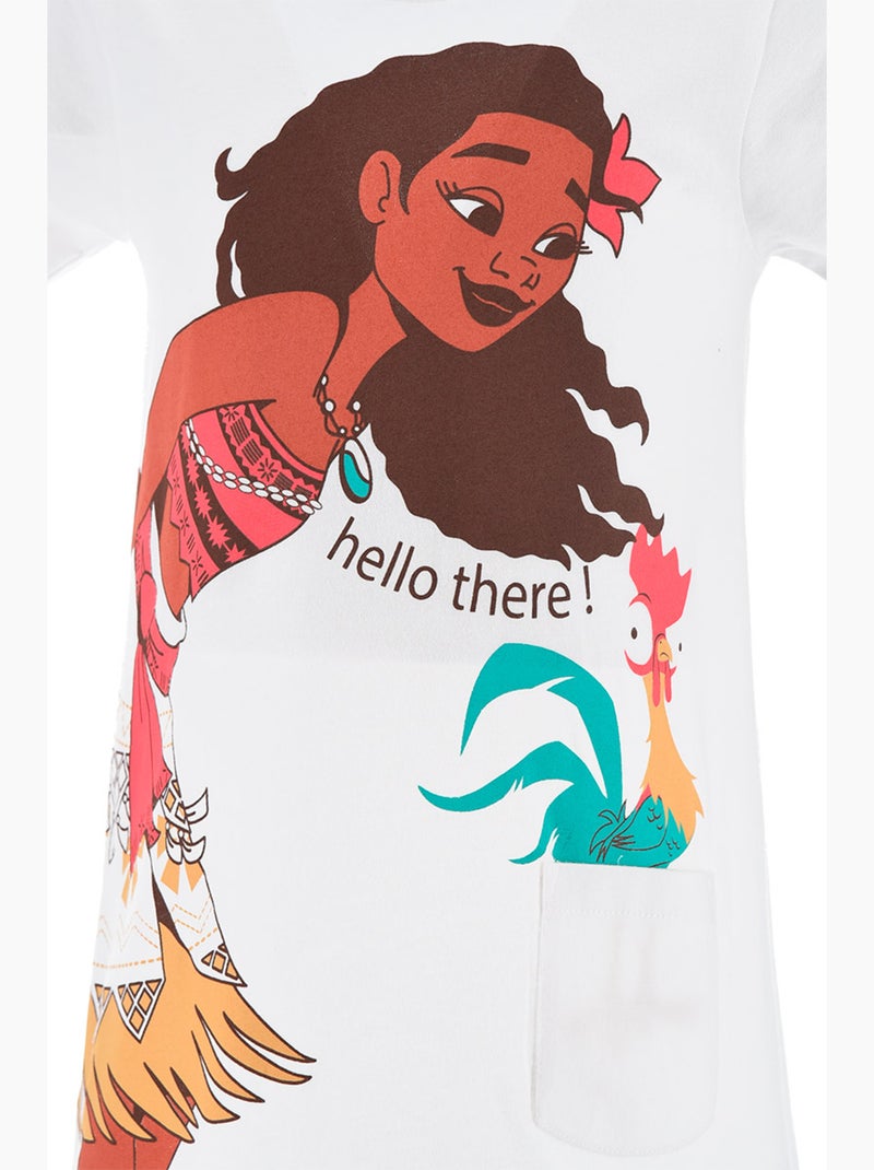 Camisa de dormir vaiana branco menina | licença oficial Branco - Kiabi