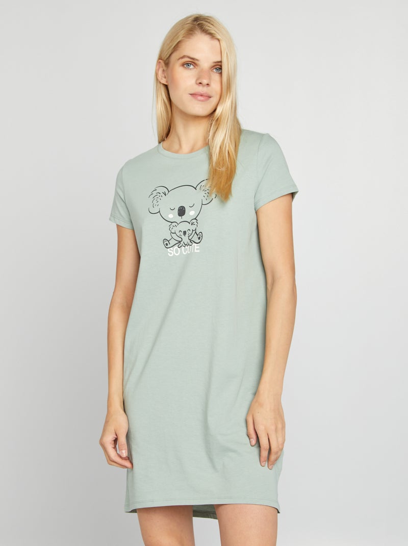 Camisa de dormir VERDE - Kiabi
