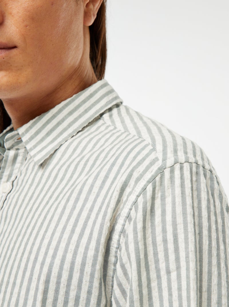 Camisa de fantasia com ajuste confortável de manga comprida Caqui - Kiabi