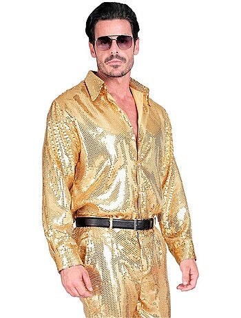 Camisa de fantasia ou da moda com lantejoulas