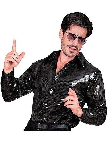Camisa de fantasia ou da moda com lantejoulas