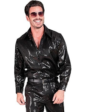 Camisa de fantasia ou da moda com lantejoulas