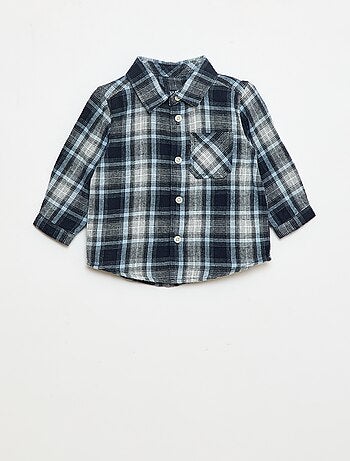 Camisa de flanela aos quadrados