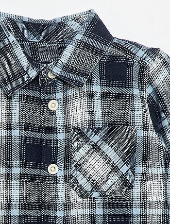 Camisa de flanela aos quadrados