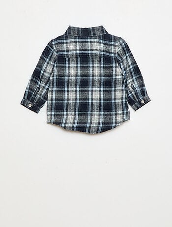 Camisa de flanela aos quadrados