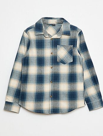 Camisa de flanela aos quadrados