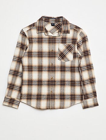 Camisa de flanela aos quadrados