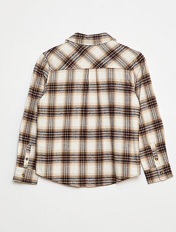 Camisa de flanela aos quadrados
