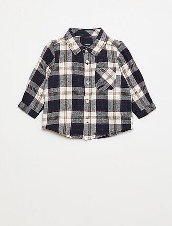 Camisa de flanela aos quadrados
