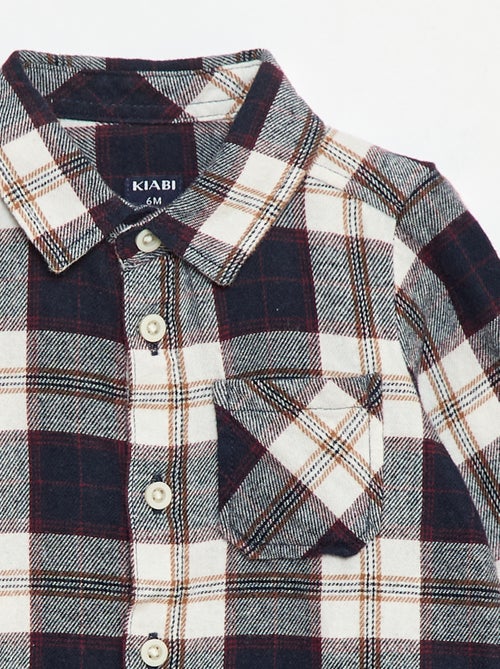 Camisa de flanela aos quadrados - Kiabi