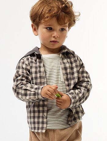 Camisa de flanela aos quadrados