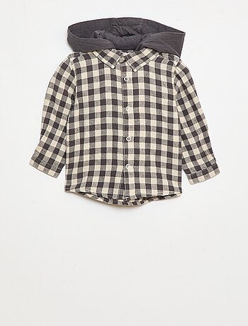 Camisa de flanela aos quadrados