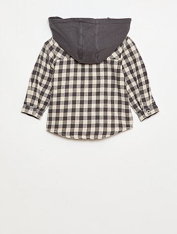 Camisa de flanela aos quadrados