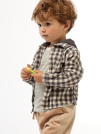 Camisa de flanela aos quadrados