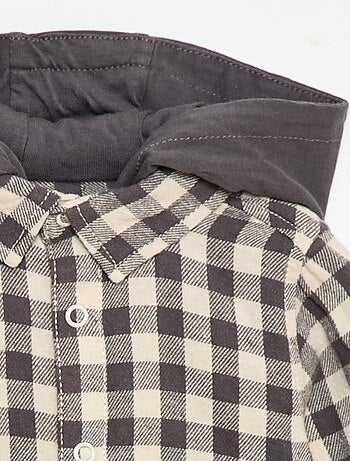 Camisa de flanela aos quadrados