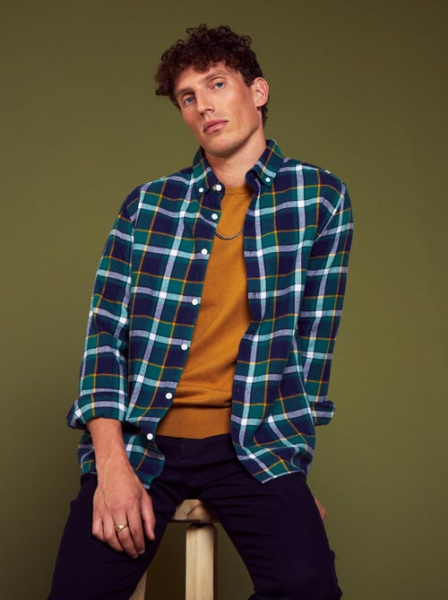 Camisa de flanela aos quadrados - Kiabi