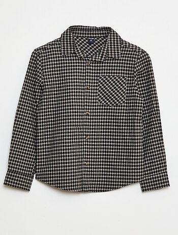 Camisa de flanela aos quadrados